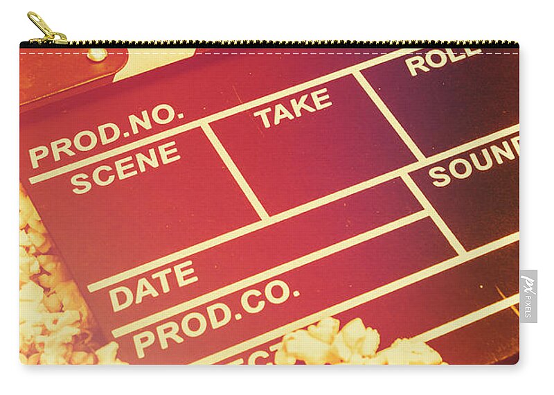 Video Zip Pouch featuring the photograph Scene from an American movie by Jorgo Photography