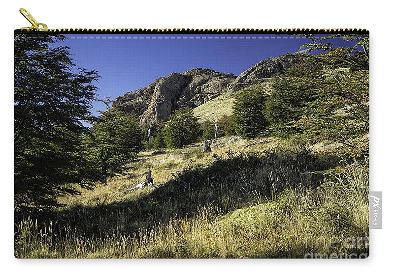 Patagonia Zip Pouch featuring the photograph Scenic Overlook Patagonia 3 by Timothy Hacker