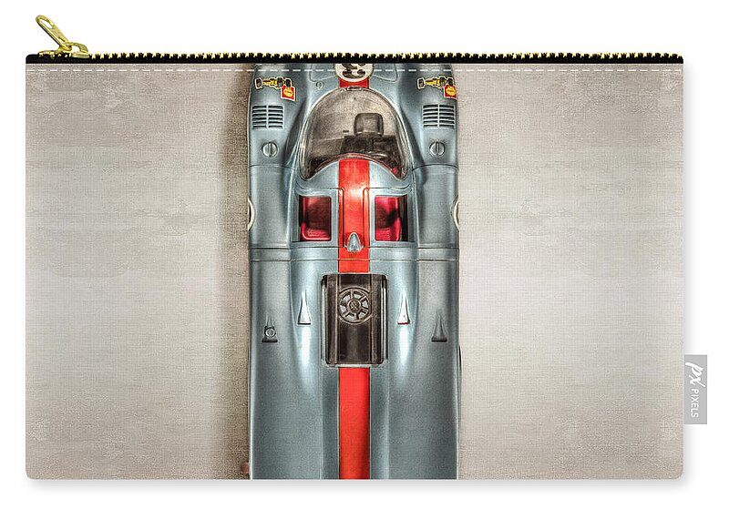 Boho Art Zip Pouch featuring the photograph Schuco Porsche 917 Top by YoPedro