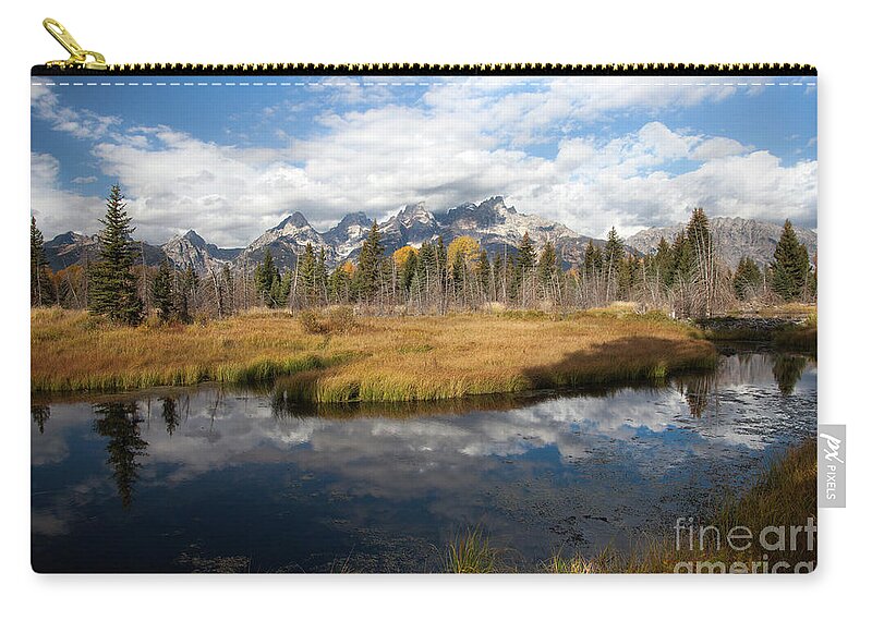Schwabachers Landing Zip Pouch featuring the photograph Schwabachers Landing, Grand Teton National Park Wyoming by Greg Kopriva