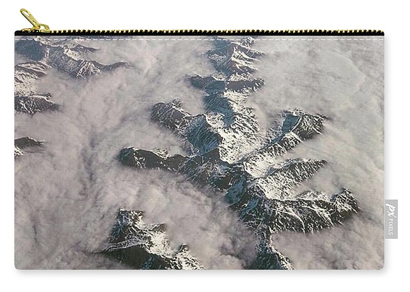 Aerial Zip Pouch featuring the photograph Scotland From The Sky by Aleck Cartwright