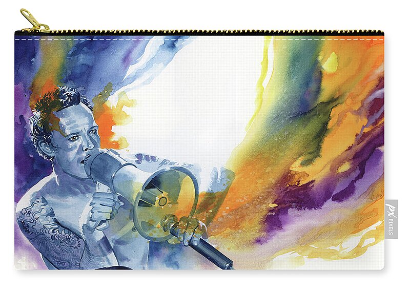 Musicians Carry-all Pouch featuring the painting Scott Weiland by Ken Meyer jr