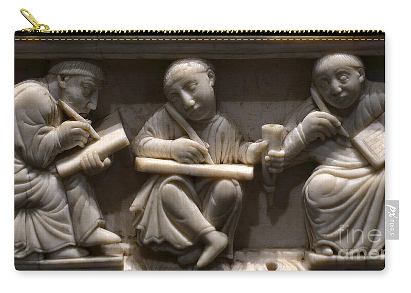 Communication Zip Pouch featuring the photograph Scribes, 10th Century by Science Source