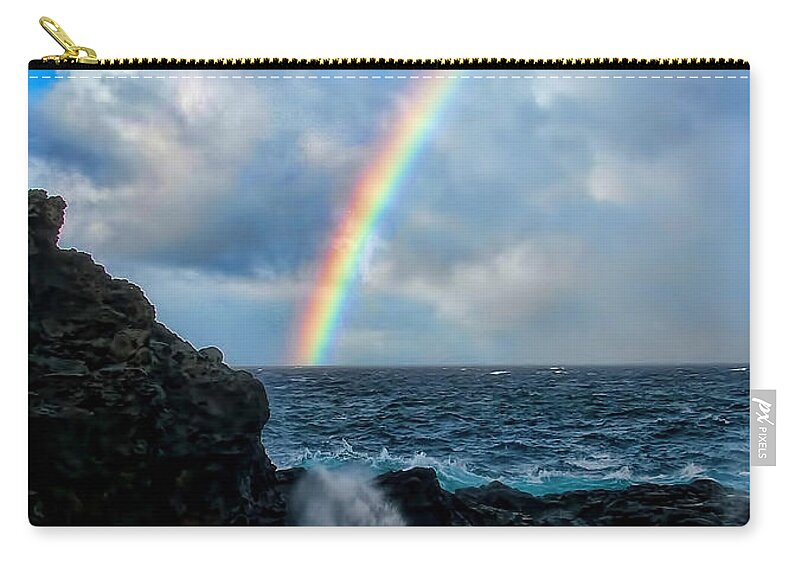 Scripture And Picture Genesis 9:16 Zip Pouch featuring the photograph Scripture and Picture Genesis 9 16 by Ken Smith