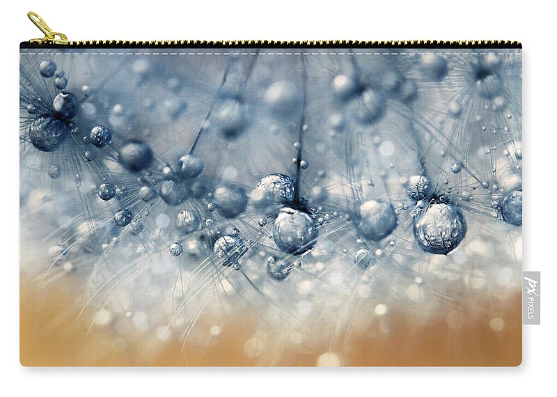 Dandelion Zip Pouch featuring the photograph Sea Blue Dandy by Sharon Johnstone