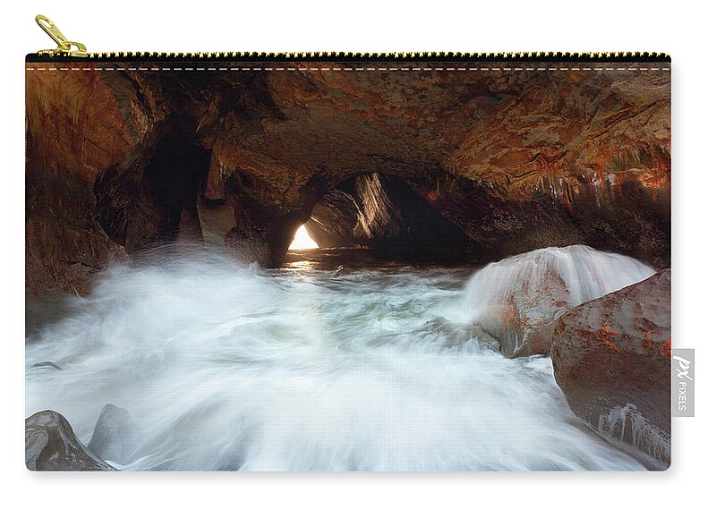 Sea Carry-all Pouch featuring the photograph Sea Cave by Andrew Kumler