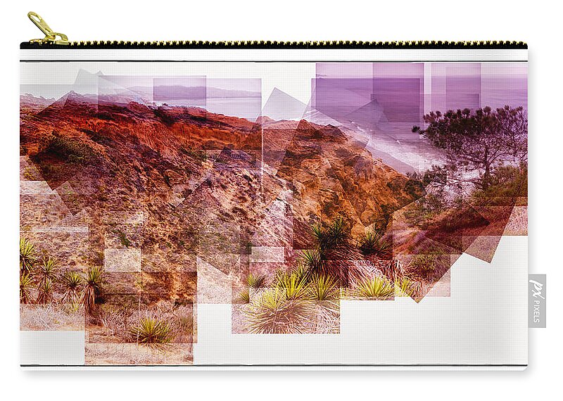 California Zip Pouch featuring the photograph Sea Cliff Sunset Torrey Pines California 2015 by Lawrence Knutsson