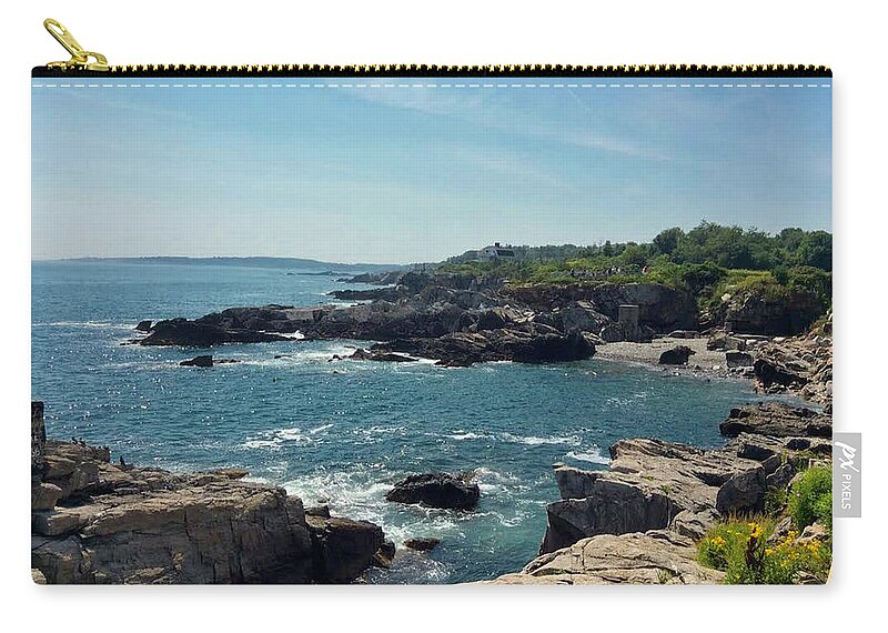  Zip Pouch featuring the photograph Sea Coast Maine... by Bob Johnson