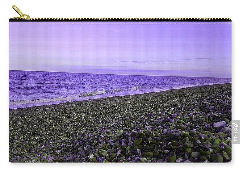 Beach Zip Pouch featuring the photograph Sea Escape In Indigo by Rowena Tutty