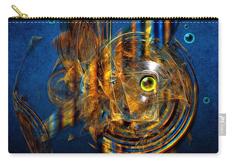Sea Zip Pouch featuring the painting Sea fish by Alexa Szlavics