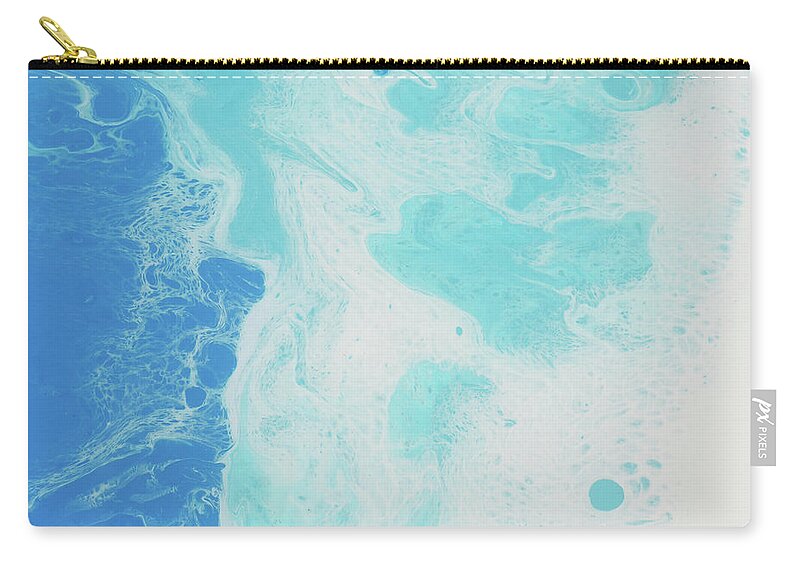 Sea Foam Zip Pouch featuring the painting Sea Foam by Nikki Marie Smith