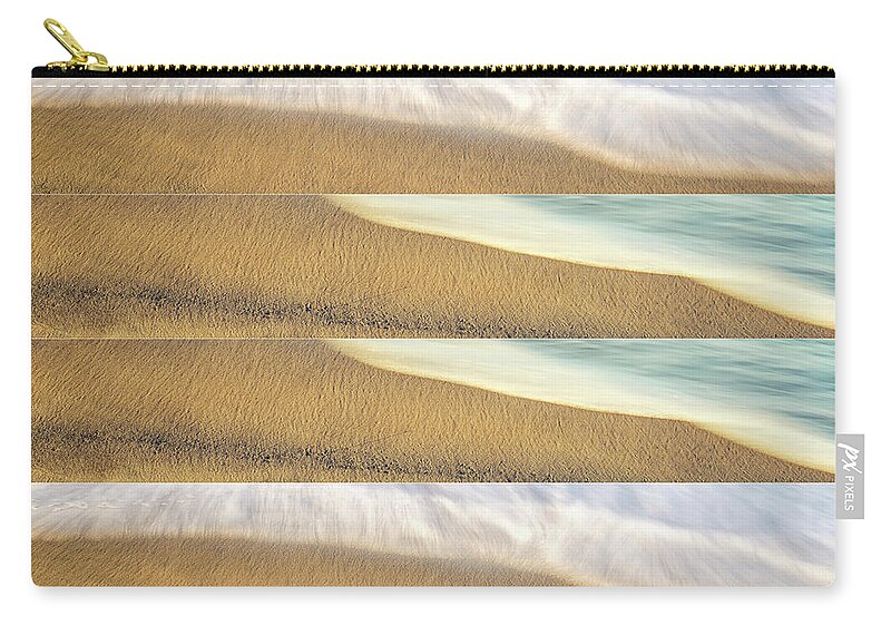 Collage Zip Pouch featuring the photograph Sea Meets Sand #3 by Joseph S Giacalone