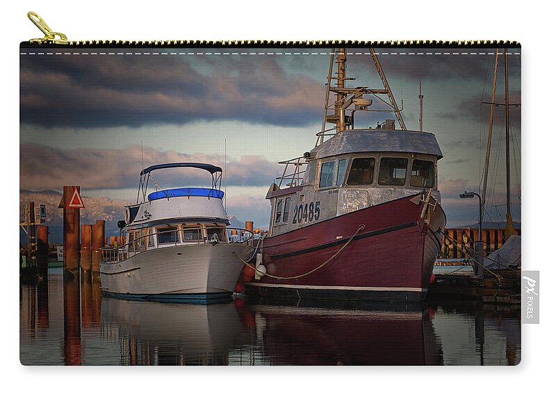 Fishing Boat Zip Pouch featuring the photograph Sea Rake by Randy Hall