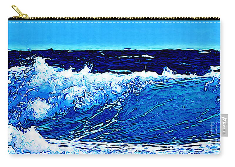 Sea Zip Pouch featuring the digital art Sea by - Zedi -