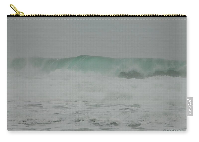 Ocean Zip Pouch featuring the photograph Seafoam Green by Donna Blackhall
