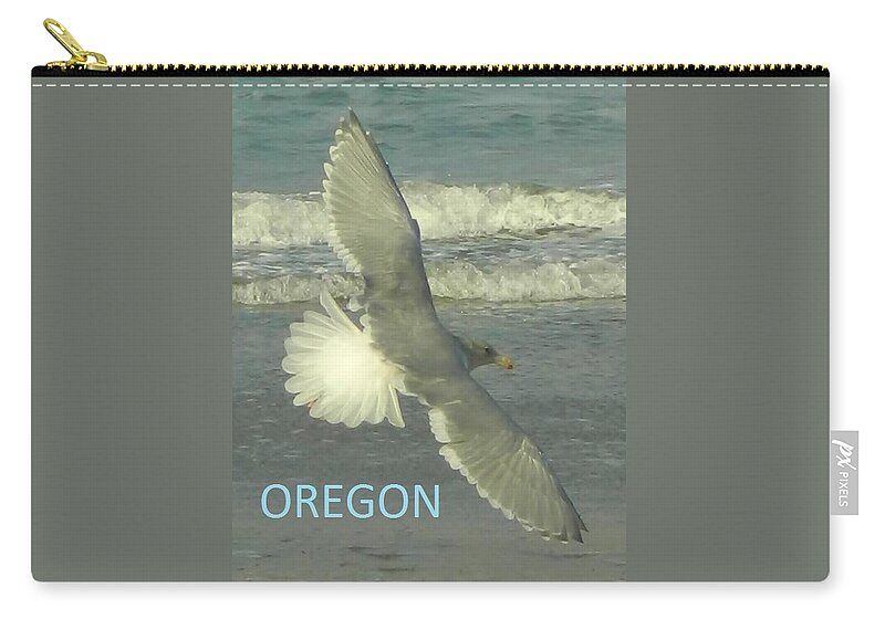 Seagull Zip Pouch featuring the photograph Seagull Beauty by Gallery Of Hope 