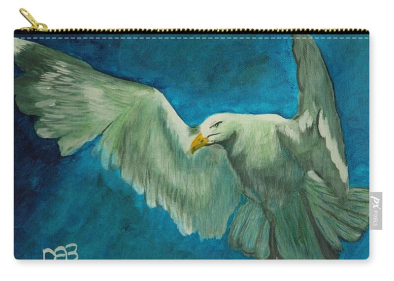Bird Carry-all Pouch featuring the painting SeaGull by David Bigelow