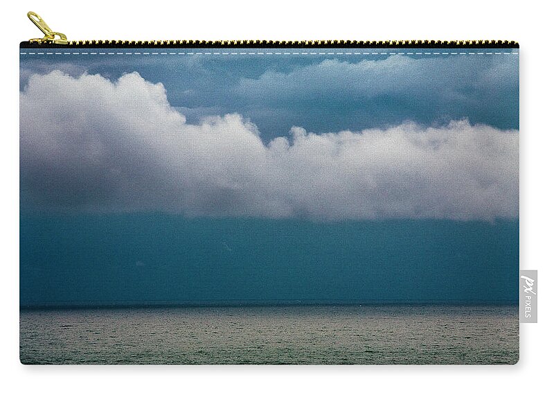 Clouds Zip Pouch featuring the photograph Seascape Abstract, Florida by Yuri Lev