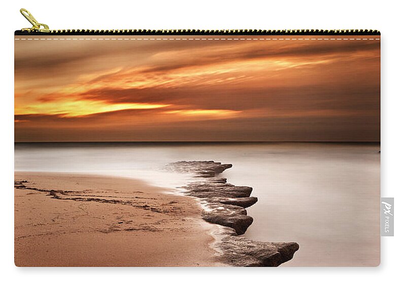Jorgemaiaphotographer Zip Pouch featuring the photograph Seashore wonders by Jorge Maia