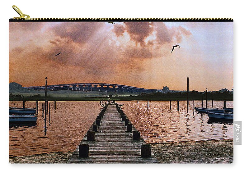 Seascape Carry-all Pouch featuring the photograph Seaside by Steve Karol