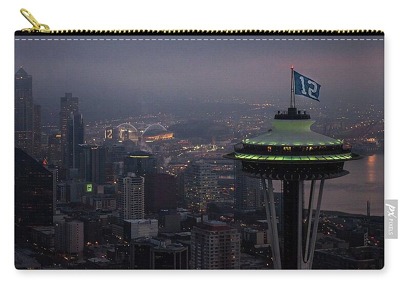 Seattle Zip Pouch featuring the photograph Seattle by Jackie Russo
