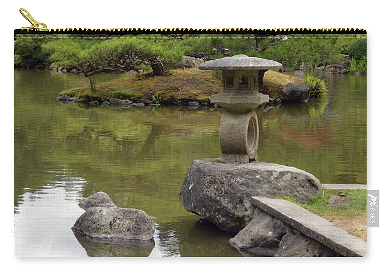 Japanese Zip Pouch featuring the photograph Seattle Japanese Gardens 1 by Carol Eliassen