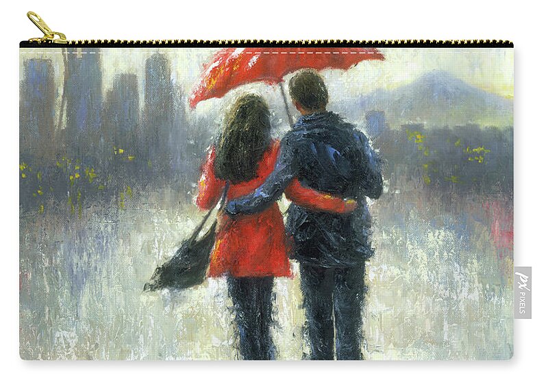 Lovers in the rain Tote Bag