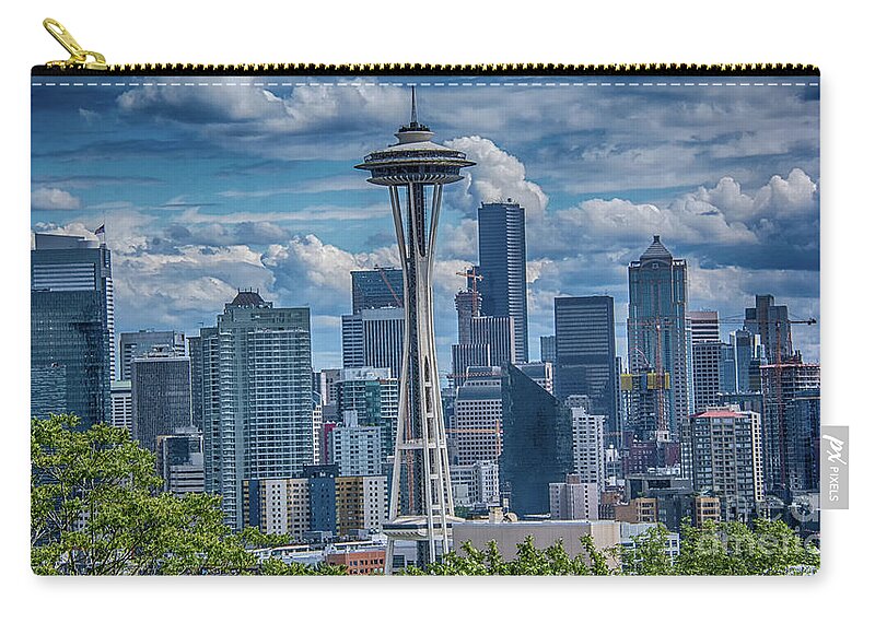 Seattle Zip Pouch featuring the photograph Seattle's Urban Landscape by John Greco