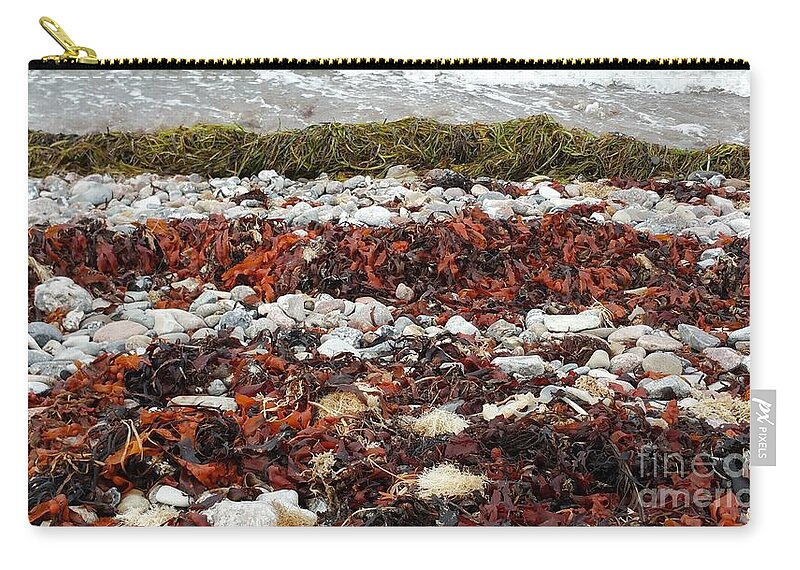 Sea Zip Pouch featuring the photograph Seaweed by Susanne Baumann