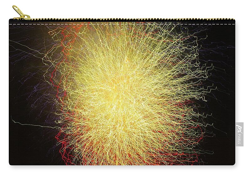 Seaworld Zip Pouch featuring the photograph SeaWorld Fireworks 7 by Phyllis Spoor
