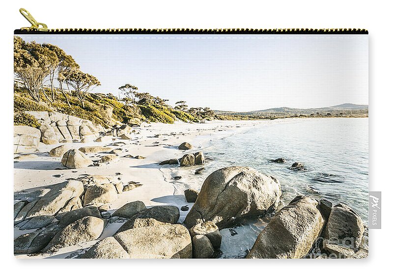 Sea Zip Pouch featuring the photograph Secluded Australian beach paradise by Jorgo Photography