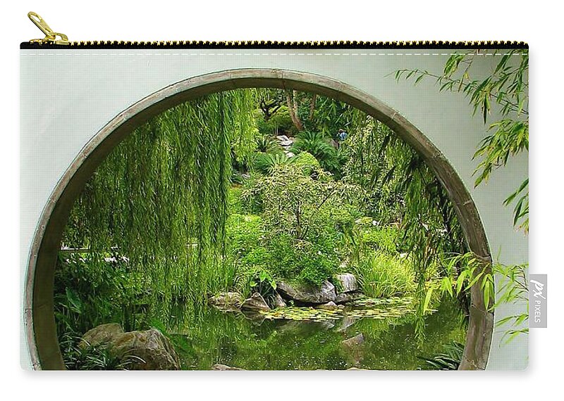 Japanese Garden Zip Pouch featuring the photograph Secret Garden by Michele Penner