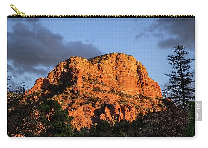 Twilight Zip Pouch featuring the photograph Sedona Spring Sunset by Glenn DiPaola