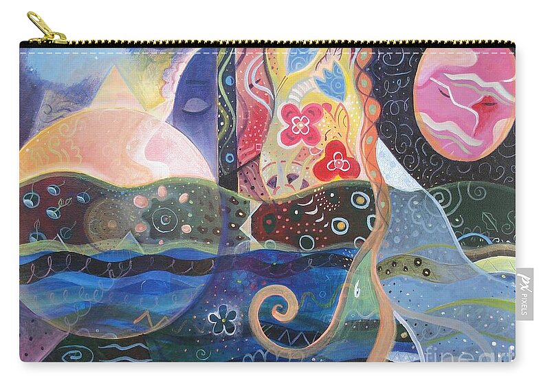 Seeker Carry-all Pouch featuring the painting Seeking Wisdom by Helena Tiainen