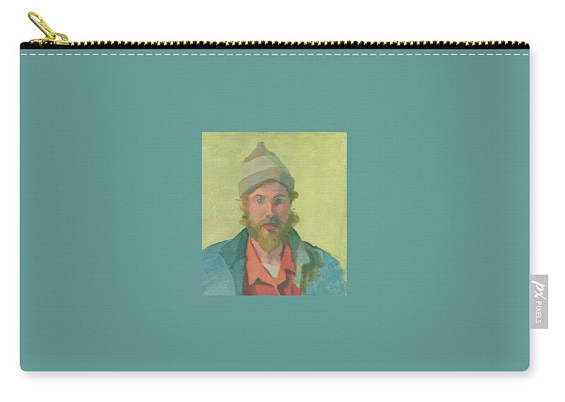  Zip Pouch featuring the painting Self- Portrait by Sperry Andrews