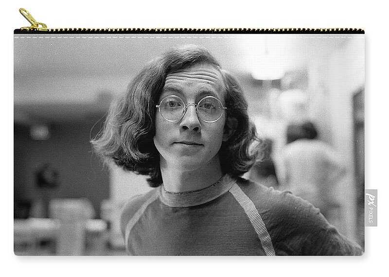 Eyebrow Carry-all Pouch featuring the photograph Self-portrait, With Raised Eyebrow, 1972, Number 2 by Jeremy Butler