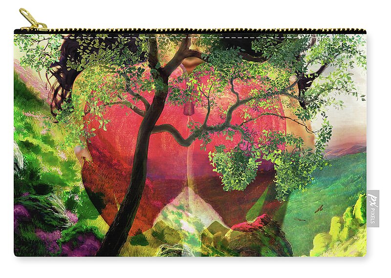 Fine Art Zip Pouch featuring the digital art Separation is an Illusion by Torie Tiffany