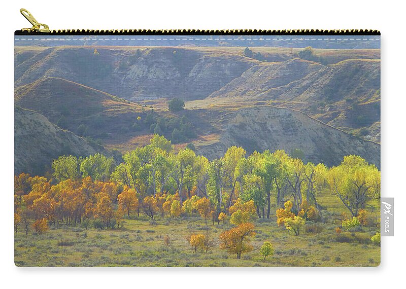 North Dakota Zip Pouch featuring the photograph September near the River by Cris Fulton