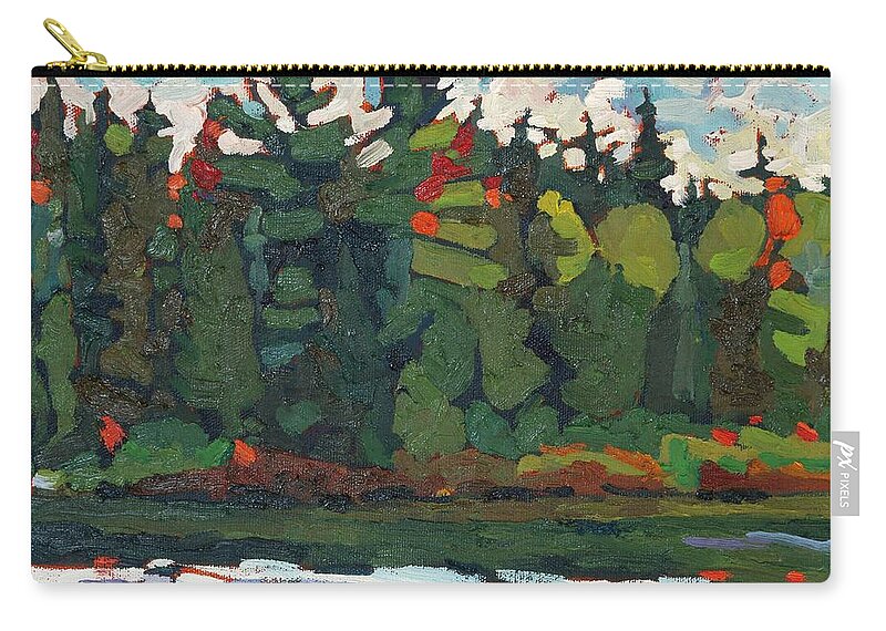 1815 Zip Pouch featuring the painting September Shore by Phil Chadwick