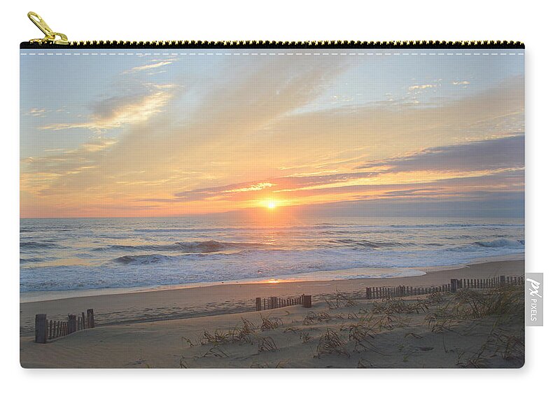 Obx Sunrise Zip Pouch featuring the photograph September Sunrise 30 by Barbara Ann Bell