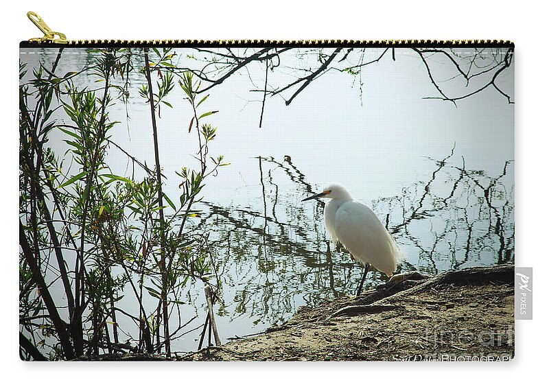 Artworks And Abstracts Zip Pouch featuring the photograph Sepulveda Basin Crane 1 by Scott Parker