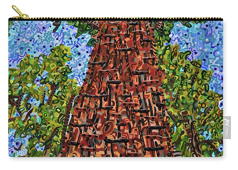 Sequoia National Park Zip Pouch featuring the painting Sequoia National Park by Micah Mullen