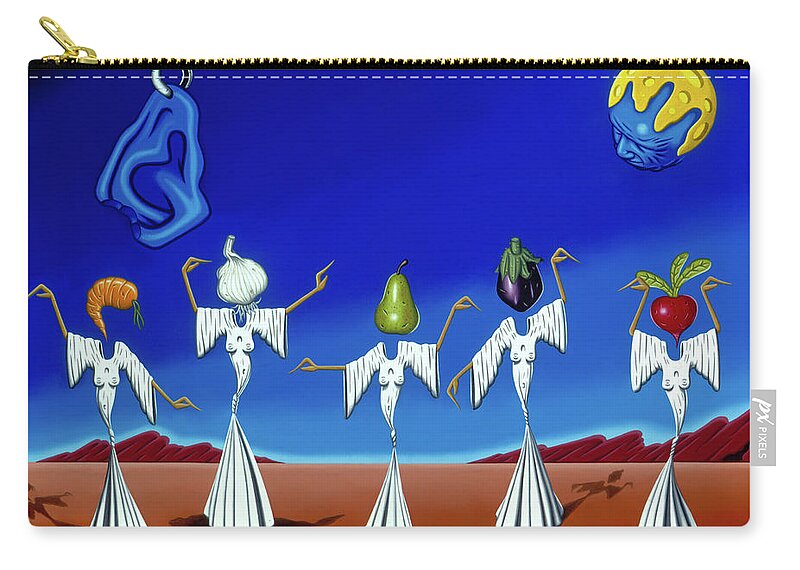  Carry-all Pouch featuring the painting Serenade of the Sisters by Paxton Mobley