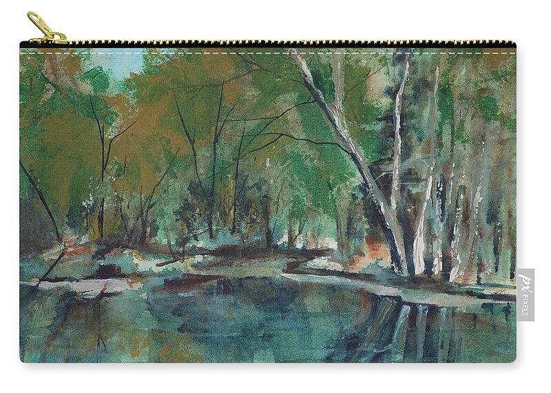 Painting Zip Pouch featuring the painting Serene by Lee Beuther