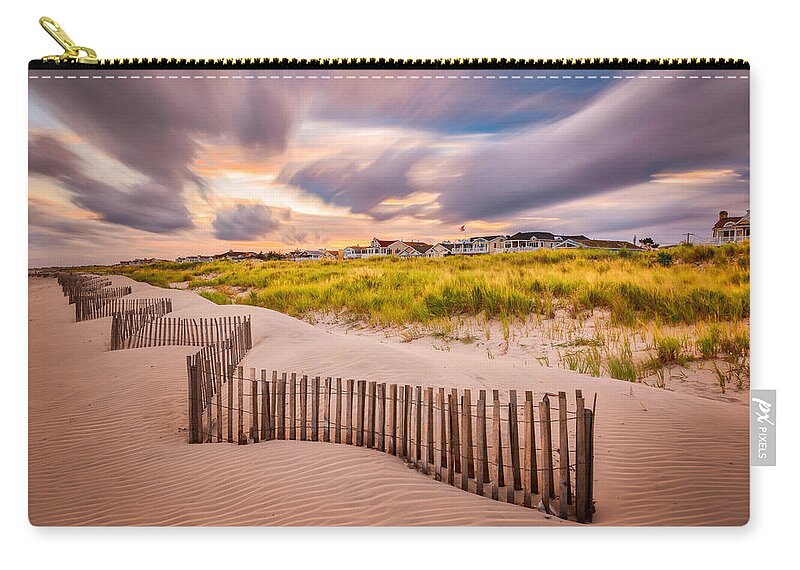 New Jersey Zip Pouch featuring the photograph Serene Sunset by Mark Rogers