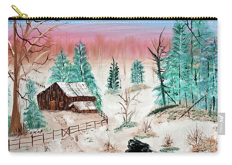 Oil On Canvas Zip Pouch featuring the painting Serenity by Joseph Summa