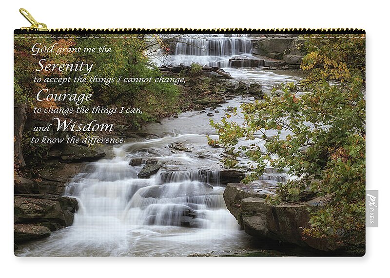 Serenity Prayer Zip Pouch featuring the photograph Serenity Prayer by Dale Kincaid