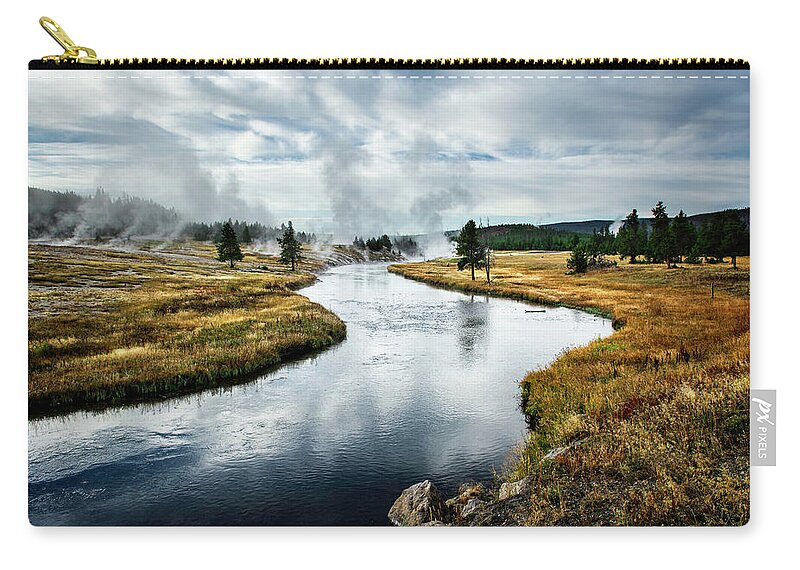 Yellowstone Zip Pouch featuring the photograph Serenity by Scott Read