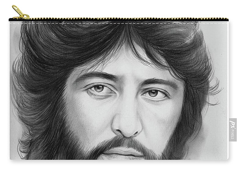 Al Pacino Zip Pouch featuring the drawing Serpico by Greg Joens