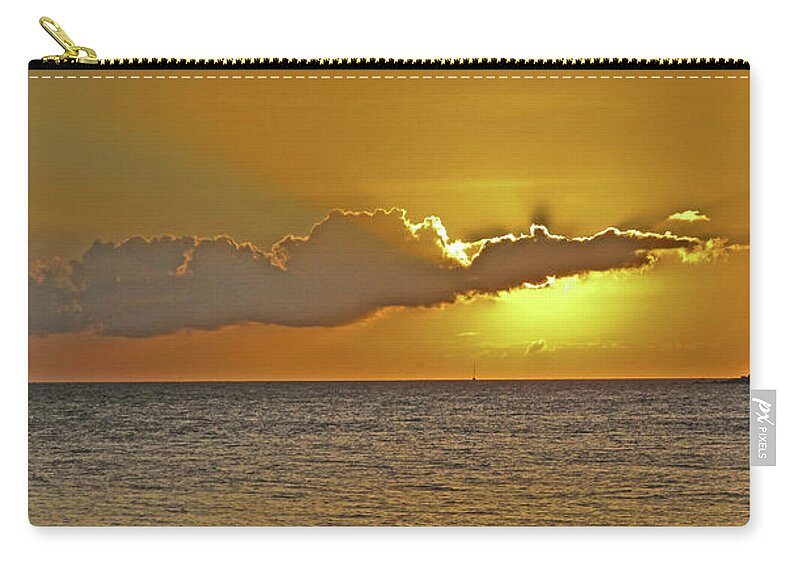 Clouds Zip Pouch featuring the photograph Setting Sun by Ian MacDonald